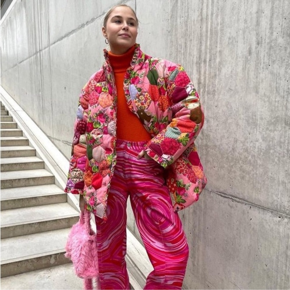 Sunday Up Honeycomb Print Jacket NEW